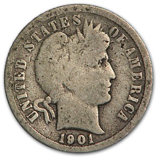 1901-O Barber Dime Good/VG 1901-O Barber Dime Good/VG